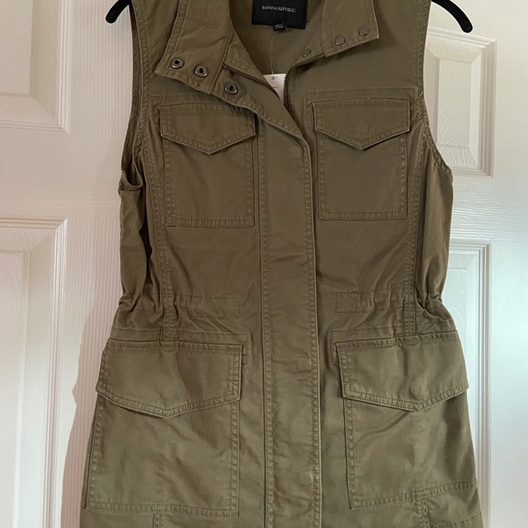 Banana Republic Olive Green Military-Style Jacket - Picture 3 of 3